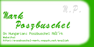 mark poszbuschel business card